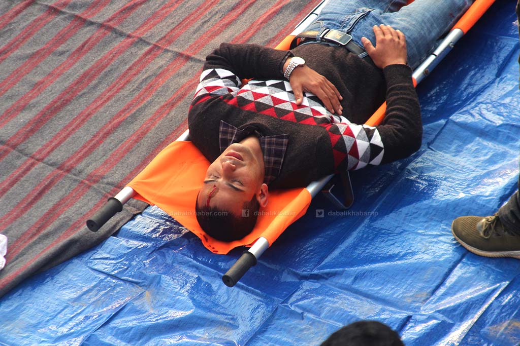 bhumkampa diwas redcross nuwakot