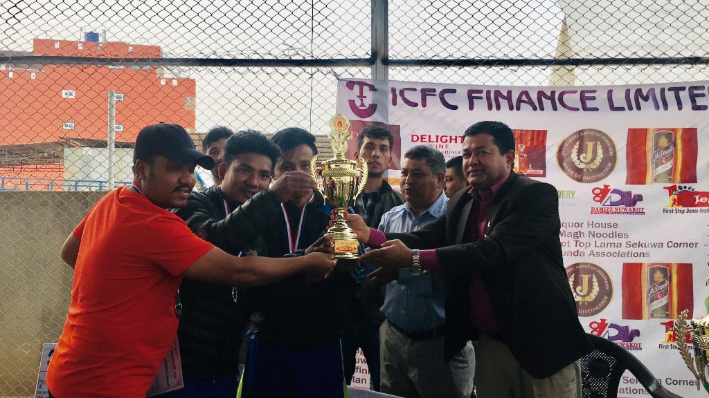1st runner of first nuwakot futsal cup competition